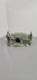 Aquarium Decor Collection — 8 Resin Ornaments (Temple, Wreck, Walker, Hobbit House & More)