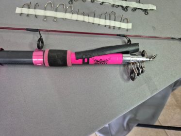Fishing Combo — Telescopic Rods, Spinning & Baitcaster Reels, Hooks & Tin Tackle Box