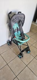 Teal & Grey Folding Umbrella Stroller — Toddler Pushchair