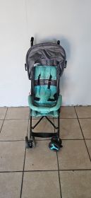 Teal & Grey Folding Umbrella Stroller — Toddler Pushchair