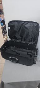 Black Wheeled Soft-Shell Suitcase (Large, Backing Torn)