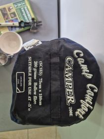 Camping Bundle — Sleeping Bag, Handboek Kampeerder, Camp Hatchet, Bowl & Steel Mug