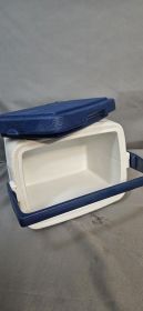 Small Colleman Cooler Box — Blue & White