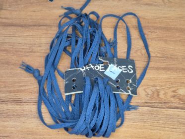 Navy Flat Shoelaces — Retail Carded Bundle
