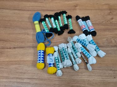 Shoelace Bundle — Blue, Yellow, White and Black, 60–150cm