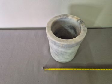 Marble Cylindrical Pot / Utensil Holder / Vase (~16 cm)