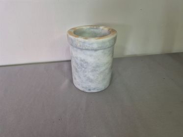 Marble Cylindrical Pot / Utensil Holder / Vase (~16 cm)