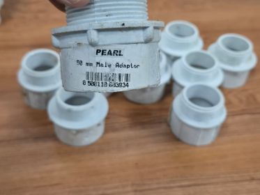 Pearl 50mm PVC Male Adaptors ×11