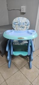Little One Baby High Chair with Double Tray & Harness