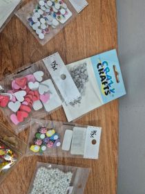 Scrapbooking Embellishment Bundle — Roses, Bows, Pearls & Brads