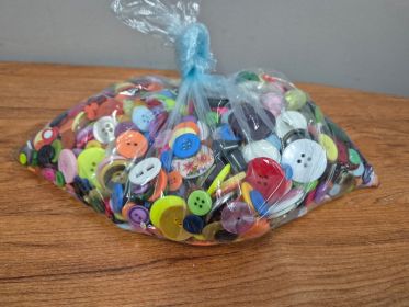 Mixed Craft Buttons — Large Bag, Hundreds of Pieces