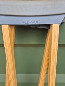 Pair of MEDPROC Wooden Underarm Crutches