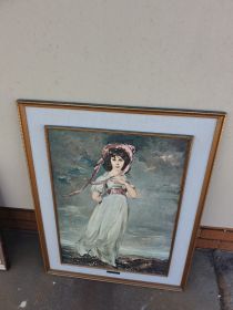 "Blue Boy" & "Pinkie" — Pair of Framed Gainsborough & Lawrence Prints