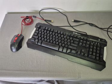 Tt eSPORTS Gaming Keyboard + Redragon Gaming Mouse Combo (Tested Working)