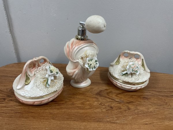 Vintage Perfume Holder and Trinket Bowls