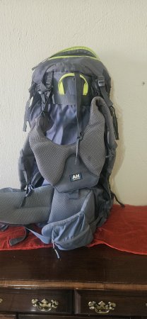 Capestorm Overland Internal-Frame Hiking Backpack — Grey/Lime