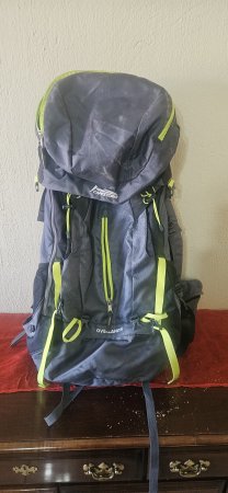 Capestorm Overland Internal-Frame Hiking Backpack — Grey/Lime