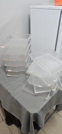 Bulk Lot of Stackable Plastic Letter / Document Trays (±12)