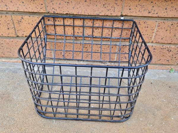 Black Wire Mesh Storage / Bicycle Basket