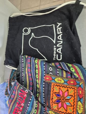 Bundle of 4 Fabric Bags — Jerusalem, Embroidered Sling, Thinkst Canary & Kruger Tote