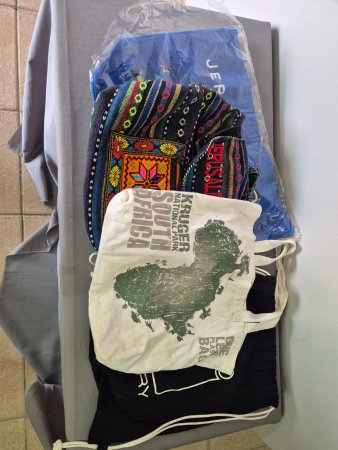 Bundle of 4 Fabric Bags — Jerusalem, Embroidered Sling, Thinkst Canary & Kruger Tote