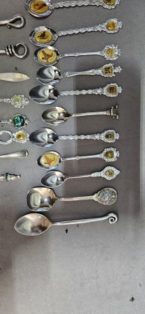 Collection of ±22 Silver-Plated Souvenir / Collectible Teaspoons