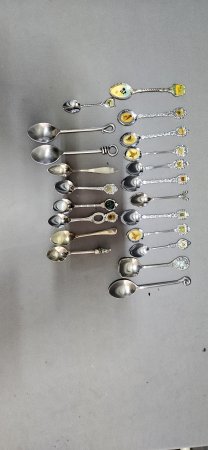 Collection of ±22 Silver-Plated Souvenir / Collectible Teaspoons