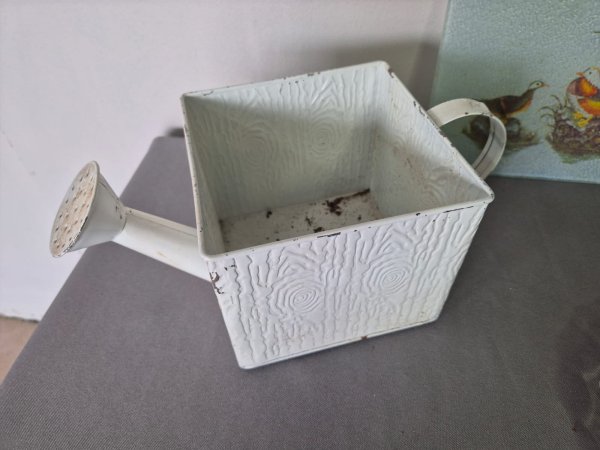 Decorative Homeware ×4 — Watering-Can Planter, Duck Glass Tray, Crystal Dish & 'Geloof Hoop Liefde' Stone