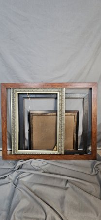 Lot of 4 Empty Picture Frames — Mixed Sizes & Styles