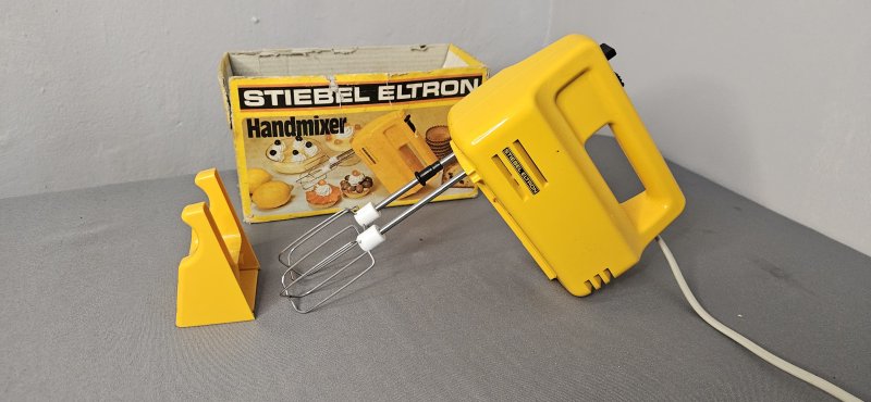 Vintage Stiebel Eltron Hand Mixer with Box & Wall Holder