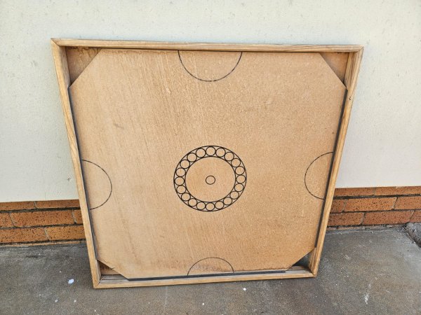 Wooden Carrom Board — Full-Size Game Board
