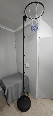 Portable Netball Post & Hoop Set with Net (Adjustable to 2.5m)