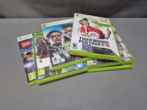 Xbox 360 Game Bundle ×6 — FIFA, PES, LEGO Avengers & Tiger Woods PGA Tour