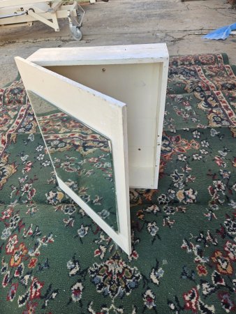 Mirrored Bathroom Cabinet — White