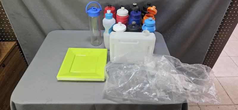 Plastic Drinkware & Picnic Bundle — Sports Bottles, Cups & Plates