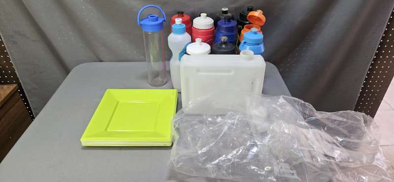 Plastic Drinkware & Picnic Bundle — Sports Bottles, Cups & Plates