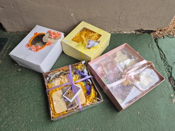 Handmade Soap & Bath Gift Sets — 4 Decorated Boxes