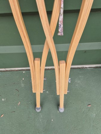 Pair of MEDPROC Wooden Underarm Crutches