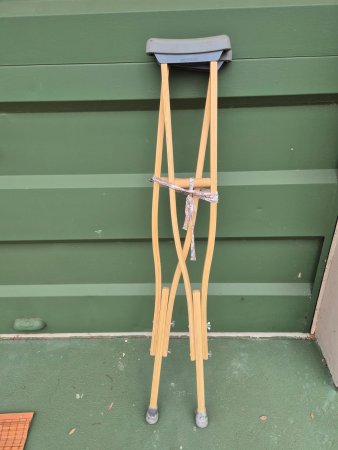 Pair of MEDPROC Wooden Underarm Crutches