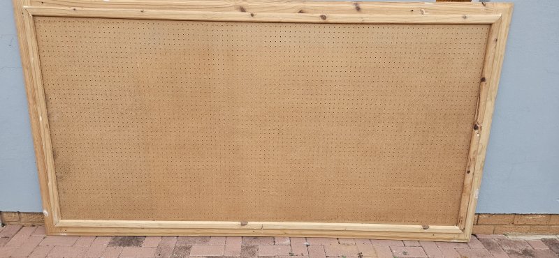 Large Pine-Framed Pin Board / Pegboard — ~2.5m (Board 1 of 2)