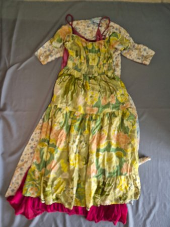 Bundle of 3 Ladies' Dresses, Size 32 (Evening Gown + 2 Floral Maxis)