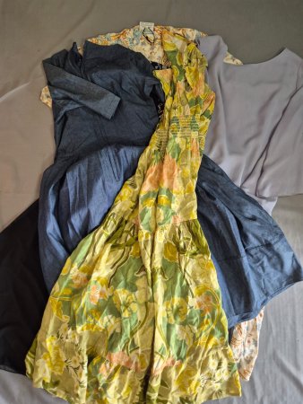 Bundle of 5 Ladies' Dresses, Size 36 (Cocktail, Chambray, Floral & More)