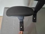 Pair of Office Chair Armrests — Black Padded, Adjustable Metal Brackets - Image 2