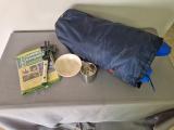 Camping Bundle — Sleeping Bag, Handboek Kampeerder, Camp Hatchet, Bowl & Steel Mug - Image 1
