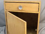 Vintage Pine Wall Cabinet — Drop-Front Door & Side Drawer - Image 3