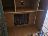 Wooden TV / Media Stand with Glass-Door Cabinet - Image 2