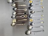 Collection of ±22 Silver-Plated Souvenir / Collectible Teaspoons - Image 1