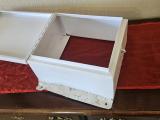 Vintage White-Painted Metal Hinged Storage Box - Image 1