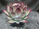 Hand-Painted Wooden Protea Light Sculpture — LED Table Art Piece (~30 cm) - Image 3
