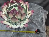 Hand-Painted Wooden Protea Light Sculpture — LED Table Art Piece (~30 cm) - Image 4
